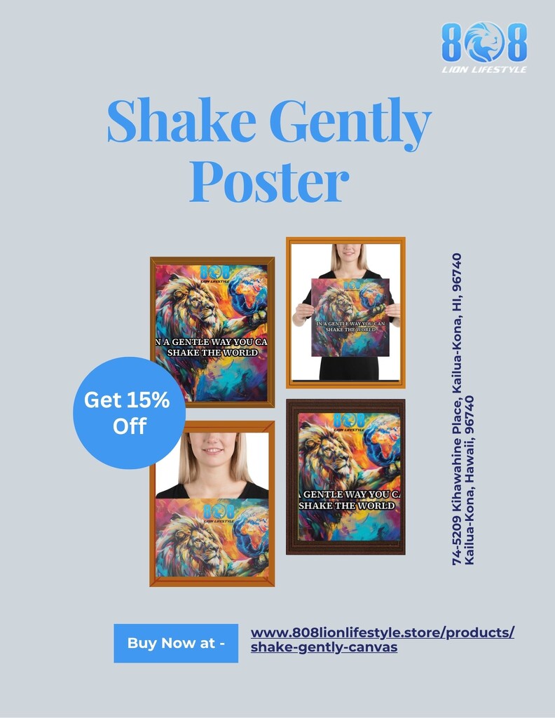 Shake Gently Canvas – Bold Wall Art with a Message  808 Lion Lifestyle Store by 808lionlifestylestore