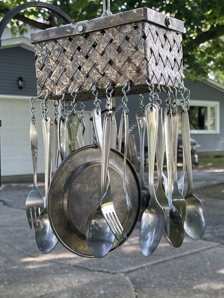 Wind chimes (the same family that built the squirrel obstacle course) by essiesue