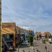 Colorful houses at the harbor of the Frisian town of Stavoren