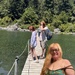 Swimming at the footbridge