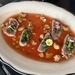 Raw tuna with edible flowers