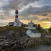 Skrova lighthouse in sunset