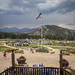 Another expansive view of part of the grounds at YMCA of the Rockies with the mountains as a backdrop