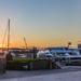 Street level sunset