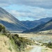 On the road to Walter Peak Station ,most travel via ferry across Lake Wakatipu from Queenstown 