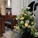 flowers in the Norman church