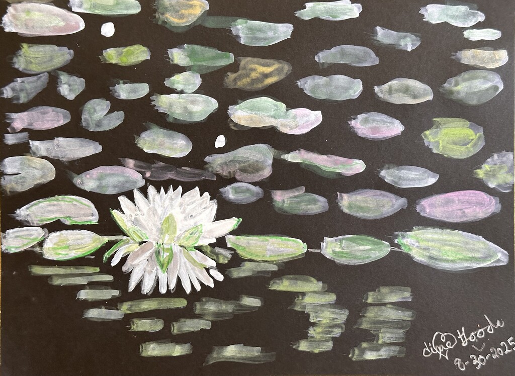 Gouache on black paper by pandorasecho