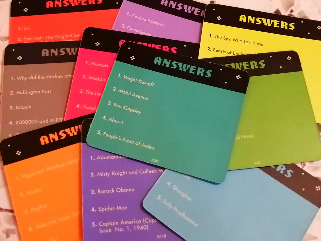 30 Days of Teal: Day 29-- Trivia Cards by princessicajessica
