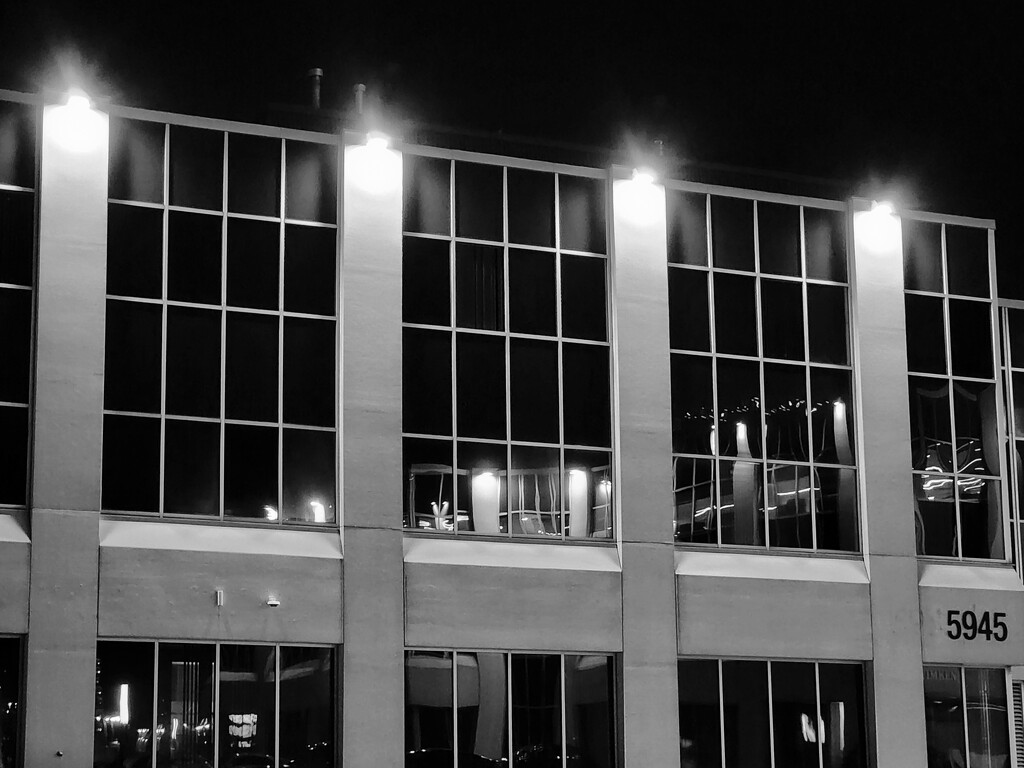 Nighttime Office Windows by ljmanning