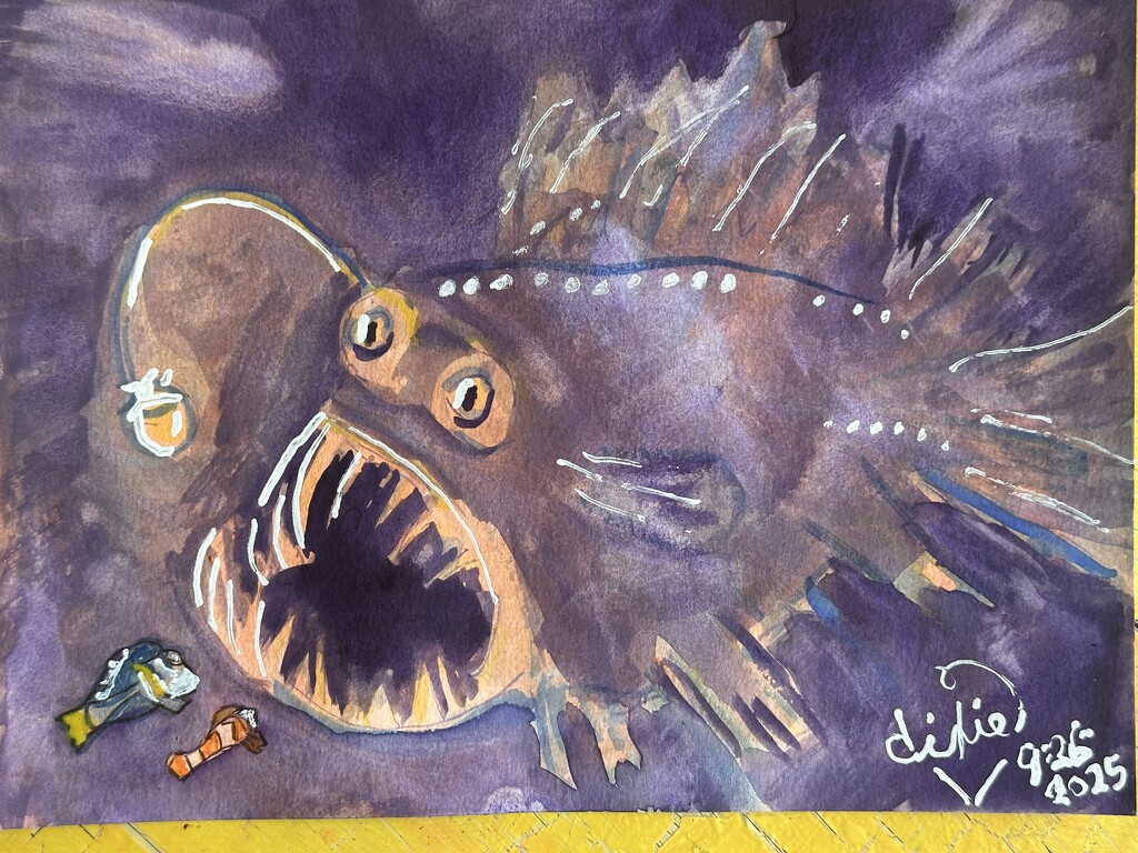 Angler fish and surprise  by pandorasecho