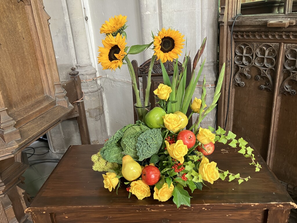 Harvest Festival Flower Display  by foxes37