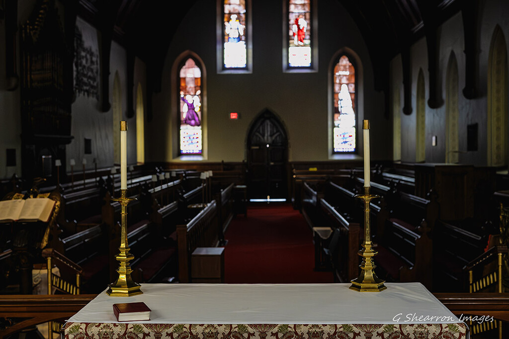 Inside chapel @ Kenyon College in Gambier, Oh by ggshearron