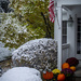 Left side of the front of our condo after first snow