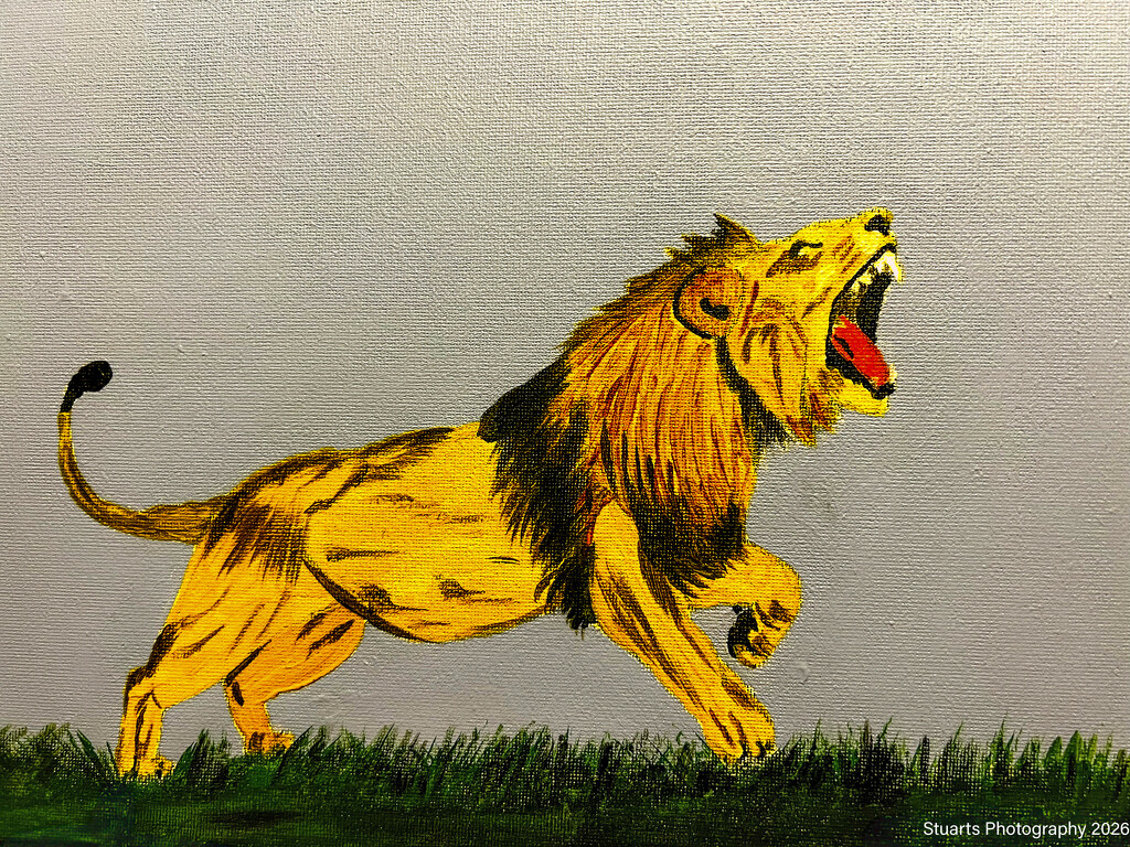 The lion (acrylic painting) by stuart46
