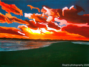 18th Apr 2026 - Sunrise over the water (acrylic painting)