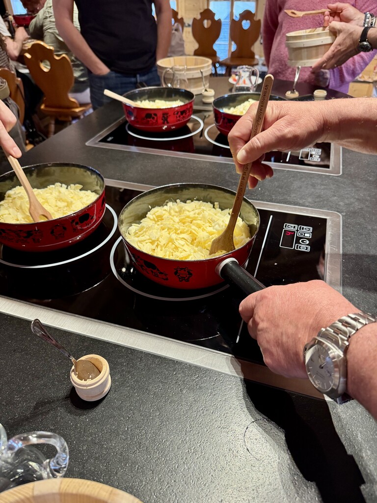 Fondue in the making.  by cocobella