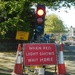 well at least the sign is red