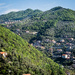 Beautiful Italian countryside viewed from tour bus between cities