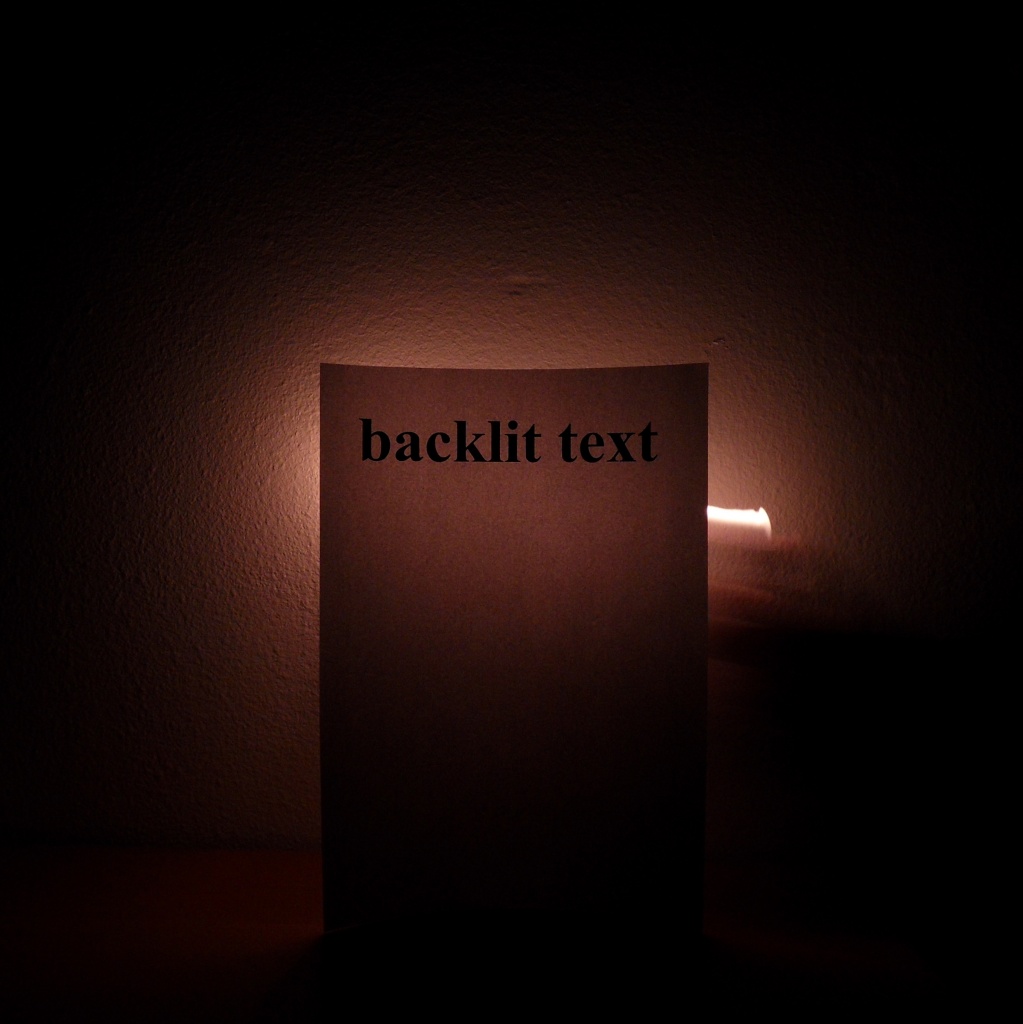 Backlit text by berend