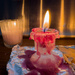 Candle reflecting