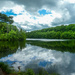 Dramatic skies and calm water at the Reservoir.