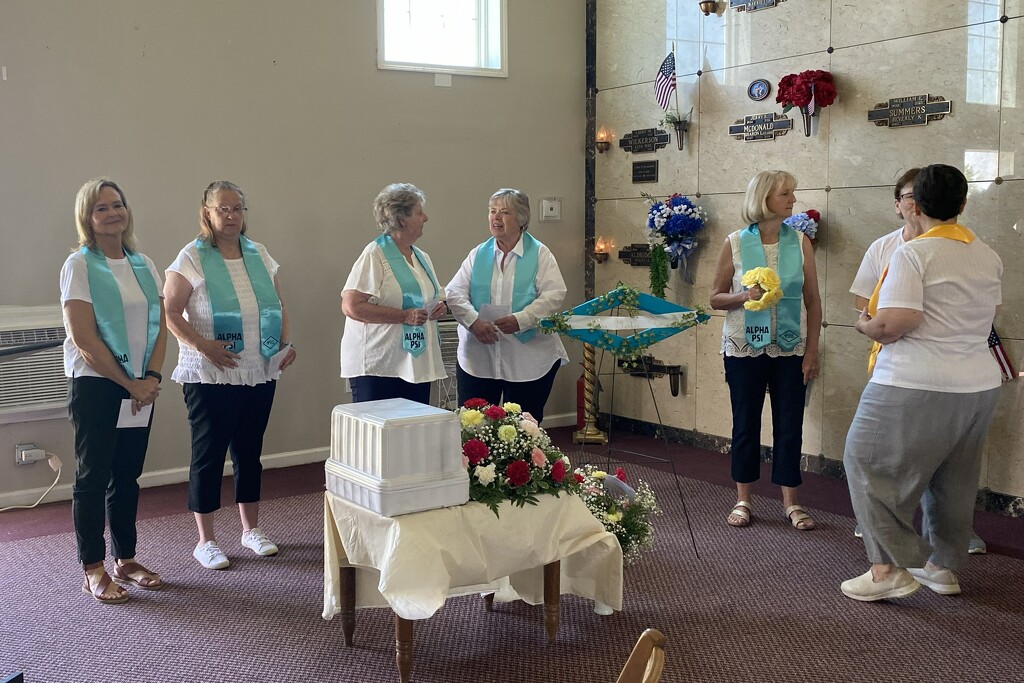My sorority does a memorial service when a member dies by tunia