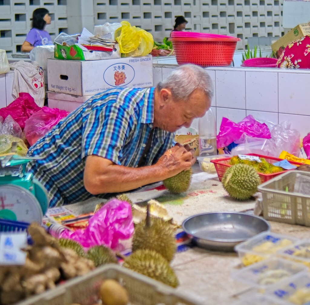 Opening a small Durian - Chowrasta  Market by ianjb21