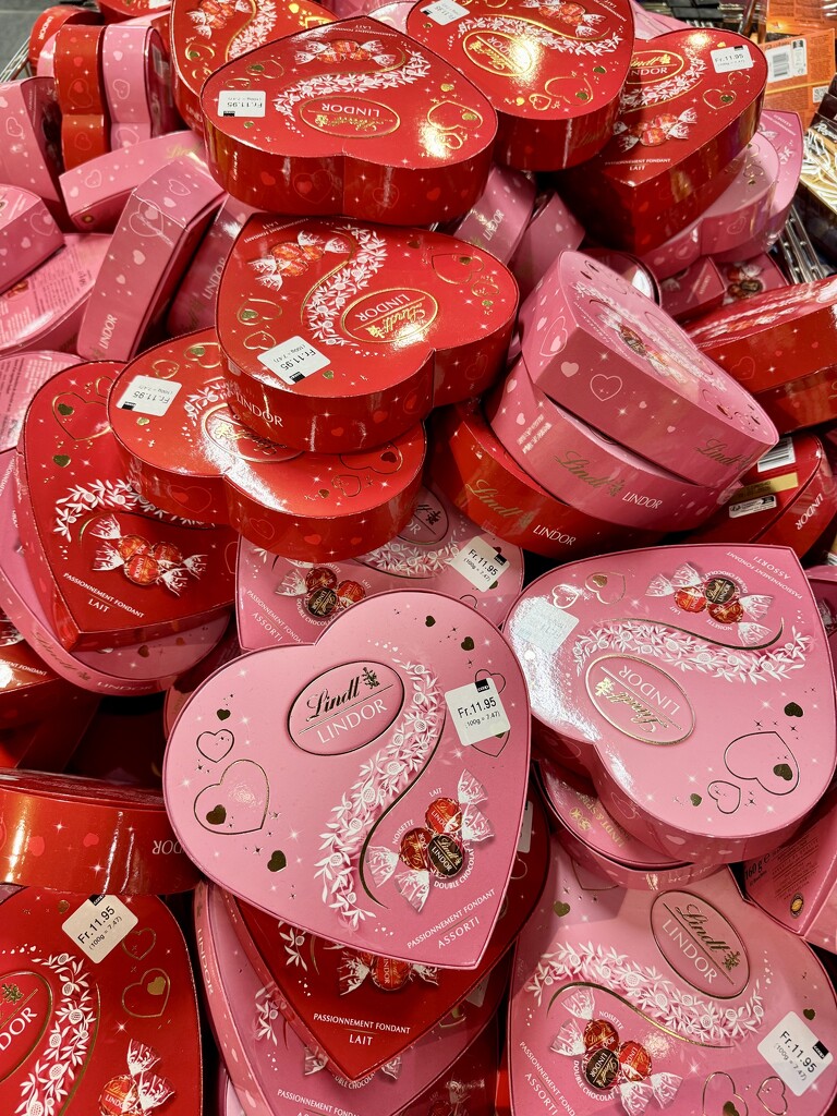 Chocolates heart boxes.  by cocobella