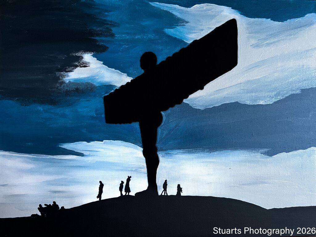 Angel of the North (acrylic painting) by stuart46