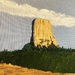 The devils tower (acrylic painting)