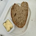 Heart bread slice. 