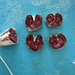 Four saucisson hearts. 