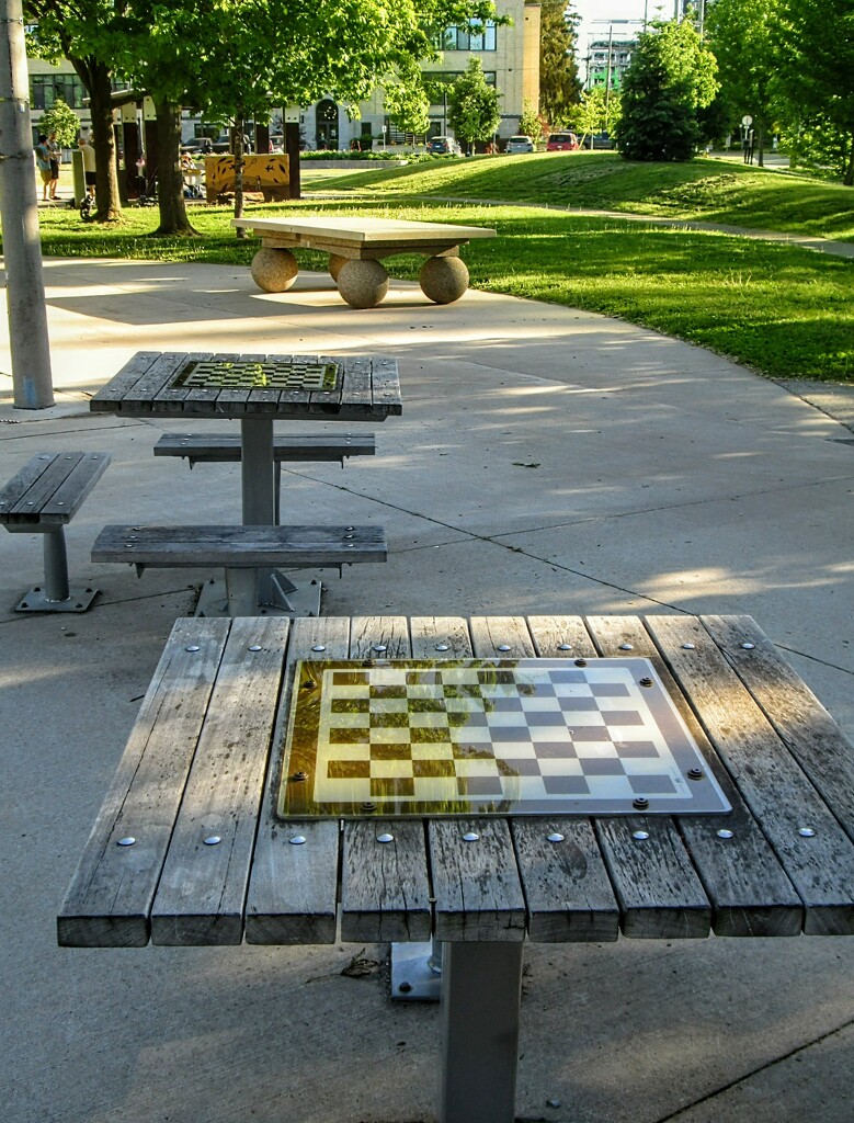 Games Tables in a Public Park by princessicajessica